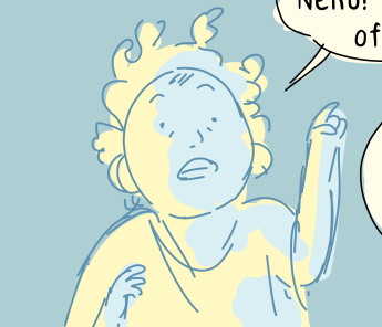 some little sketches i like from panels from my new comic! it's going to be about a little boy and a water serpent (with fat arms) 