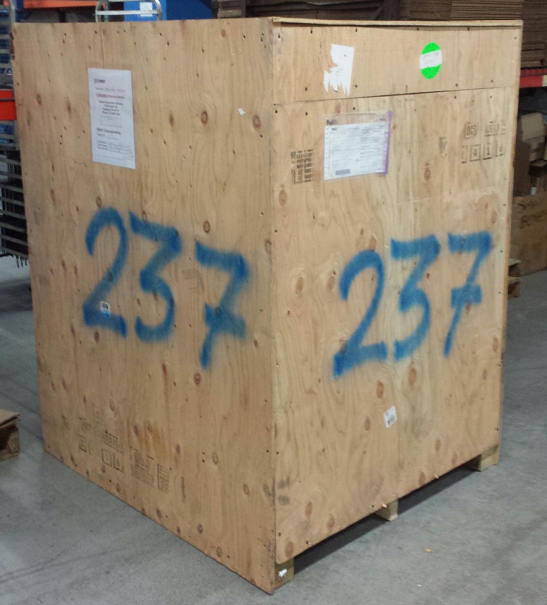 Our robot is in sleep mode in this crate while currently sitting in Detroit.

Our team is leaving on a bus tonight to go to Detroit World Championships! 

Come by for a loud send off at 8:00 p.m. at the back of Watertown High School 🎉🎺🥁📣📢Bring your noisemakers and confetti!