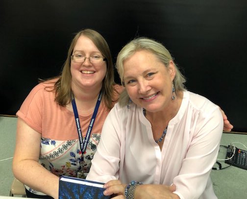 MichelleShiles's tweet photo. Today we made wishes with @kaaauthor. What more can you wish for.... a fun job putting books like Wishtree in kid’s hands and hanging with this ball of energy when I get home. #goodday #grahamlmc #FutureReady204 #grahamfalcons #murraylab https://t.co/ZIs5PkK2Ne