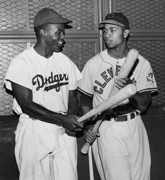 You can read my post, LARRY DOBY -- BASEBALL'S OTHER PIONEER at baseballhistorycomesalive.com or at the Old Baseball Photos Facebook page. Larry was the American League's first African-American player, joining the Indians just three months after Jackie debuted with the Dodgers.