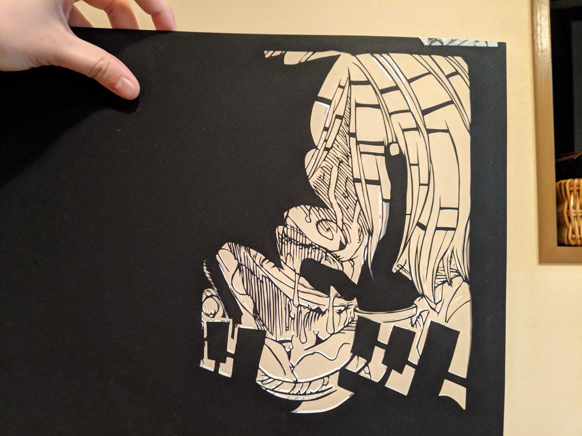 切り絵 ワンピースno 6 進捗ノート