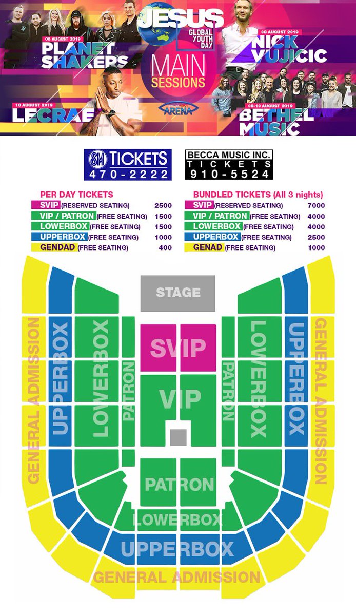 beccamusicinc's tweet photo. Jesus Global Youth Day is a three-day event on August 8-10 at the Mall of Asia Arena in the Philippines.

3 Main Objectives
1. Discover Purpose 
2. Respond to Calling 
3. Lead Change 

Reserve your tickets now! 
https://t.co/HPywjTuq4c
or Call Becca Music Tickets 9105524 https://t.co/vG0nTWgYJG