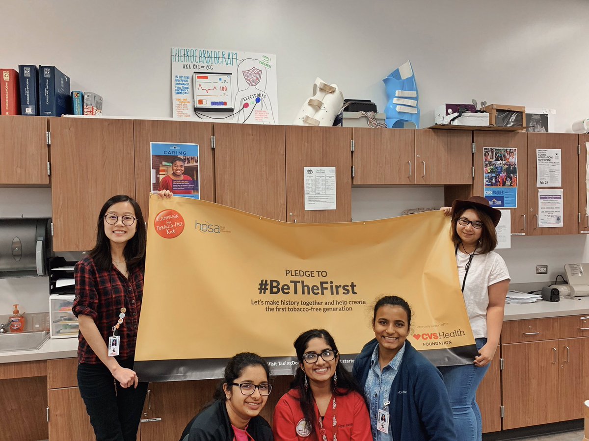 clearbrookhosa's tweet photo. Come by the HOSA pledge table during all three lunches on WEDNESDAY 4/24 to learn more about the dangers of e-cigarette and tobacco products and pledge to be tobacco-free! https://t.co/1LluTsQzOB