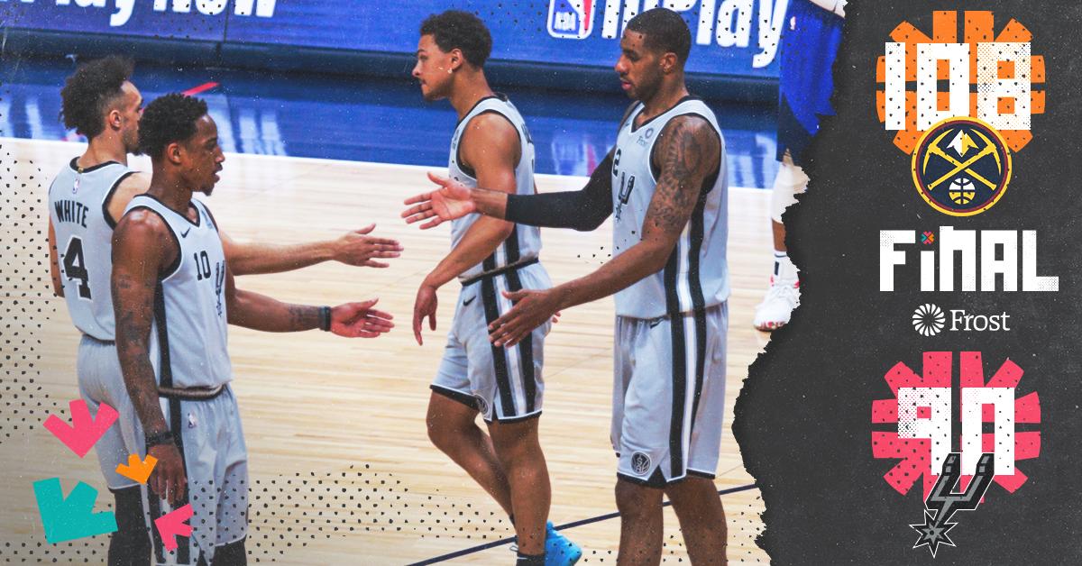 spurs's tweet photo. Final from Denver. Back home on Thursday for Game 6.

#GoSpursGo https://t.co/5p3w5d7ctJ