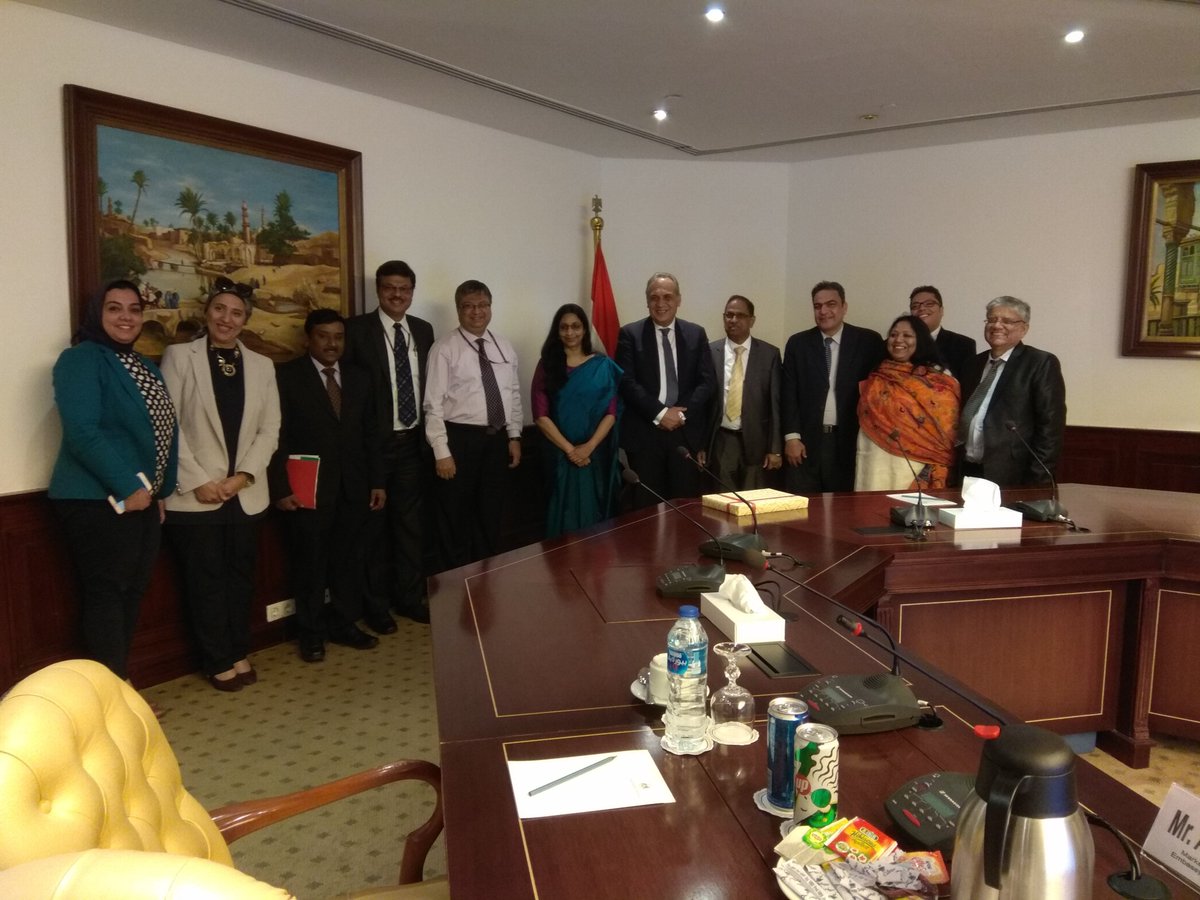 SeshagiriTCIL's tweet photo. Indian delegation to Egypt led by #SecyTelecom, accompanied by #CMDTCIL, finalize Indo-Egyptian collaboration in key areas with Vice Minister for Digital Transformation Eng. Khaled Al Attar. https://t.co/rAaTx9dOFa