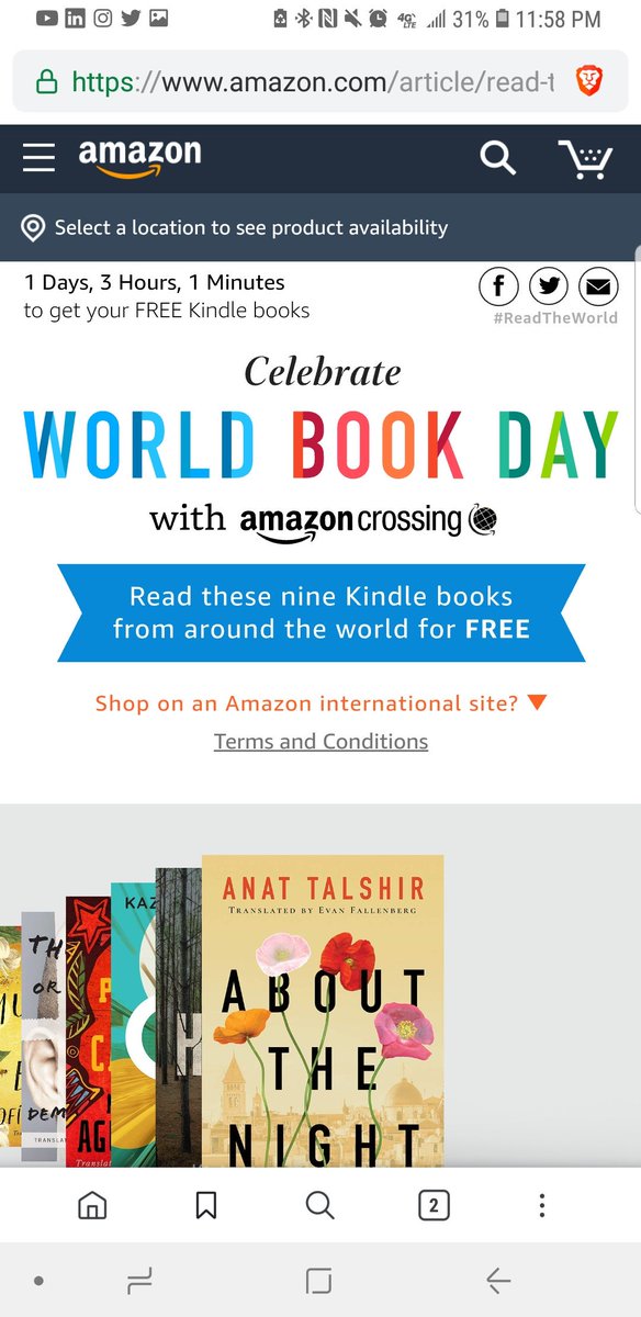 Mine2W's tweet photo. Today is World Book Day. Have you gone to amazon yet to claim your free books. #freelife #mine2win https://t.co/7sfBhuDytY