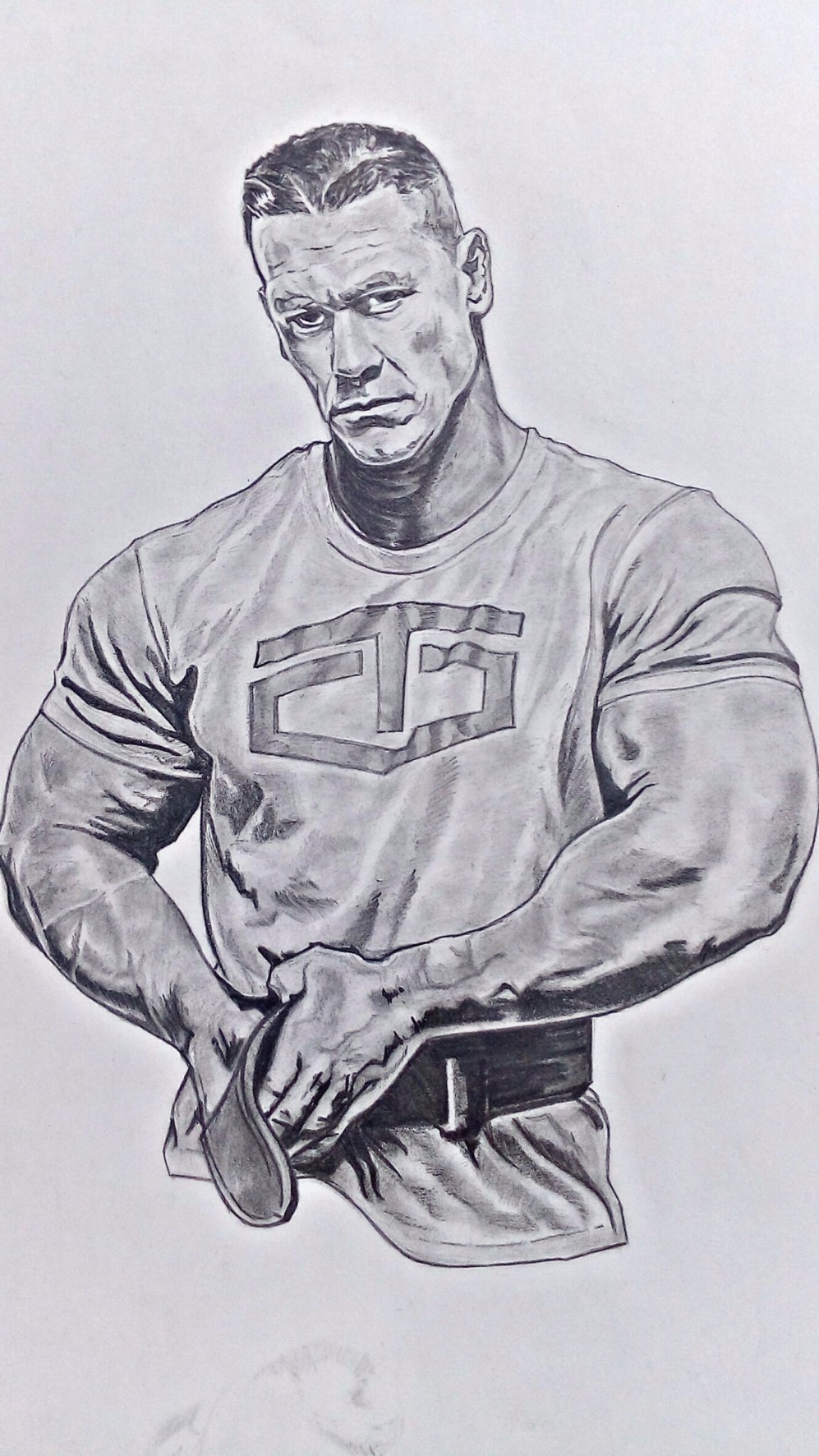 John Cena Drawing  Drawing Skill