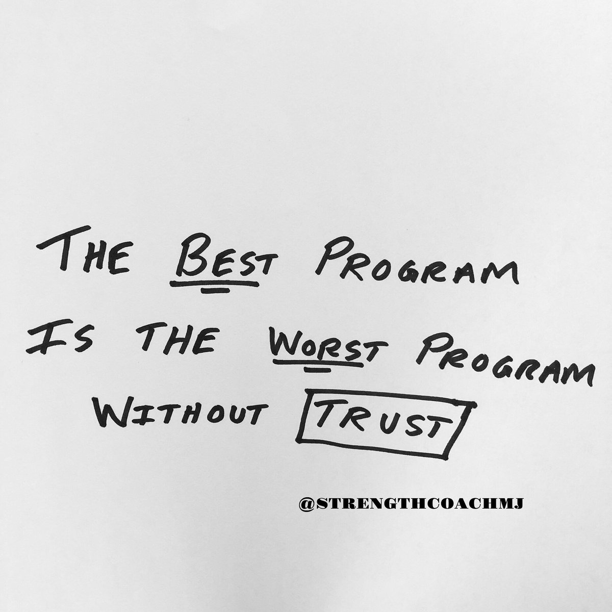 StrengthCoachMJ's tweet photo. Strength Coaches need to be equipped with the science of exercise and the science of people. The great ones understand that relationships matter most. https://t.co/ymNPiHxl3S