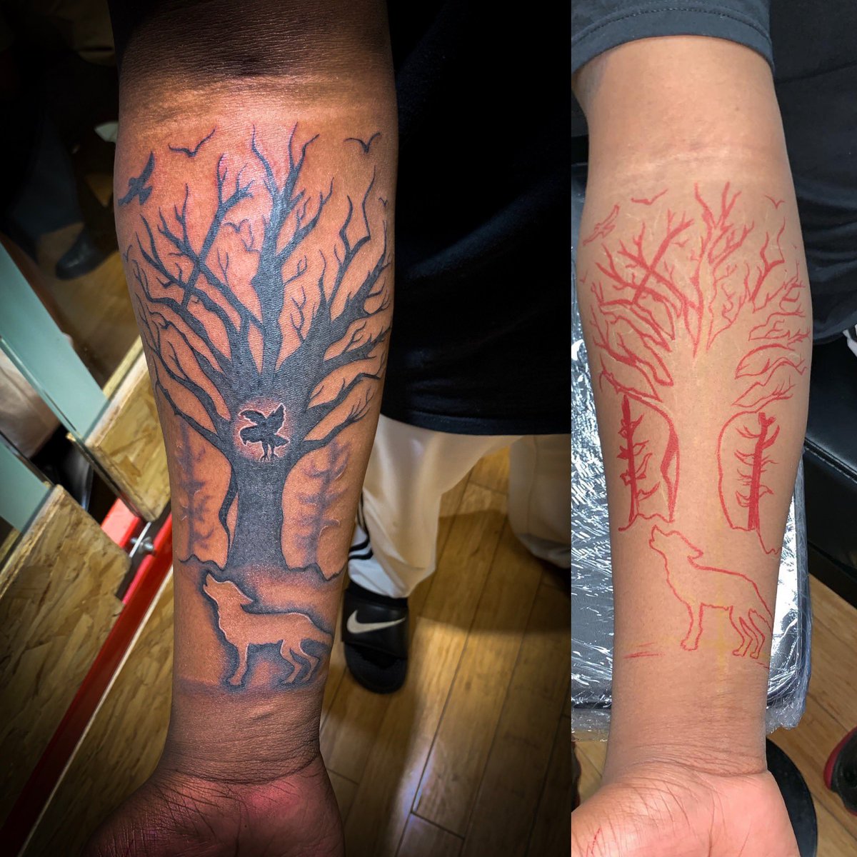 left_mymark's tweet photo. 1st session on this Freehand โTree of Lifeโ Tattoo ๐
Booking Info In My Bio!
.
.
.
#LEFTMYMARK #9MAG #9MagTattoo #tattoo #tattoos #ink #art #design #designerink #legendary #chicago #chicagobrand #chicagotattooartist #tattooartist #artist #blackandgrey #color #passion https://t.co/AELhYjPRRM