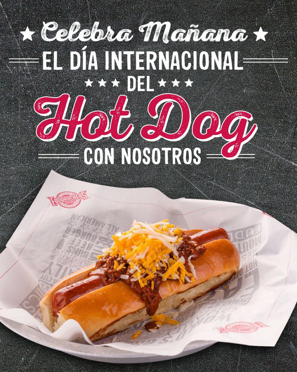 MAÑANA! Celebramos el #DiaInternacionalDelHotDog! 

Todos nuestros perros en promo!