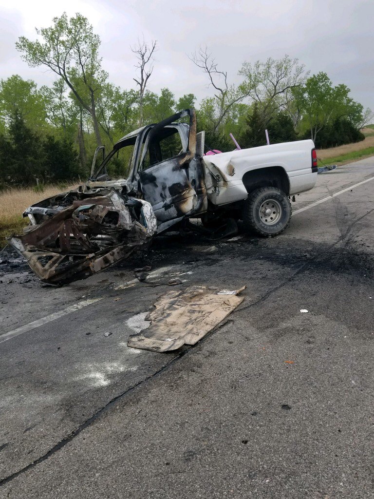 One person flown to Wichita by Eagle Med, one more to Wichita by Ambulance and at least 2 others taken to Hutchinson ER.