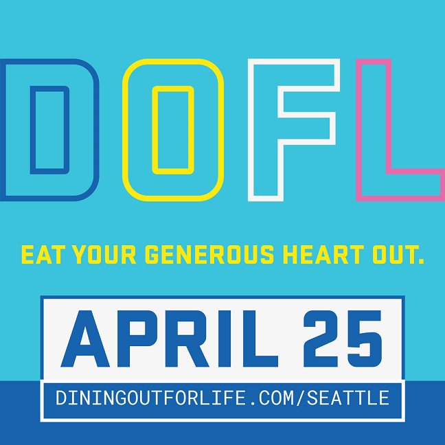 Barrio we'll be participating in @DineOut4Life on Thursday by donating 30% of dinner sales to support @LifelongWA. They are a local nonprofit that helps feed, house, and provide access to healthcare to the most vulnerable individuals in our community. 🙌 #IGiveAFork #DOFLSeattle