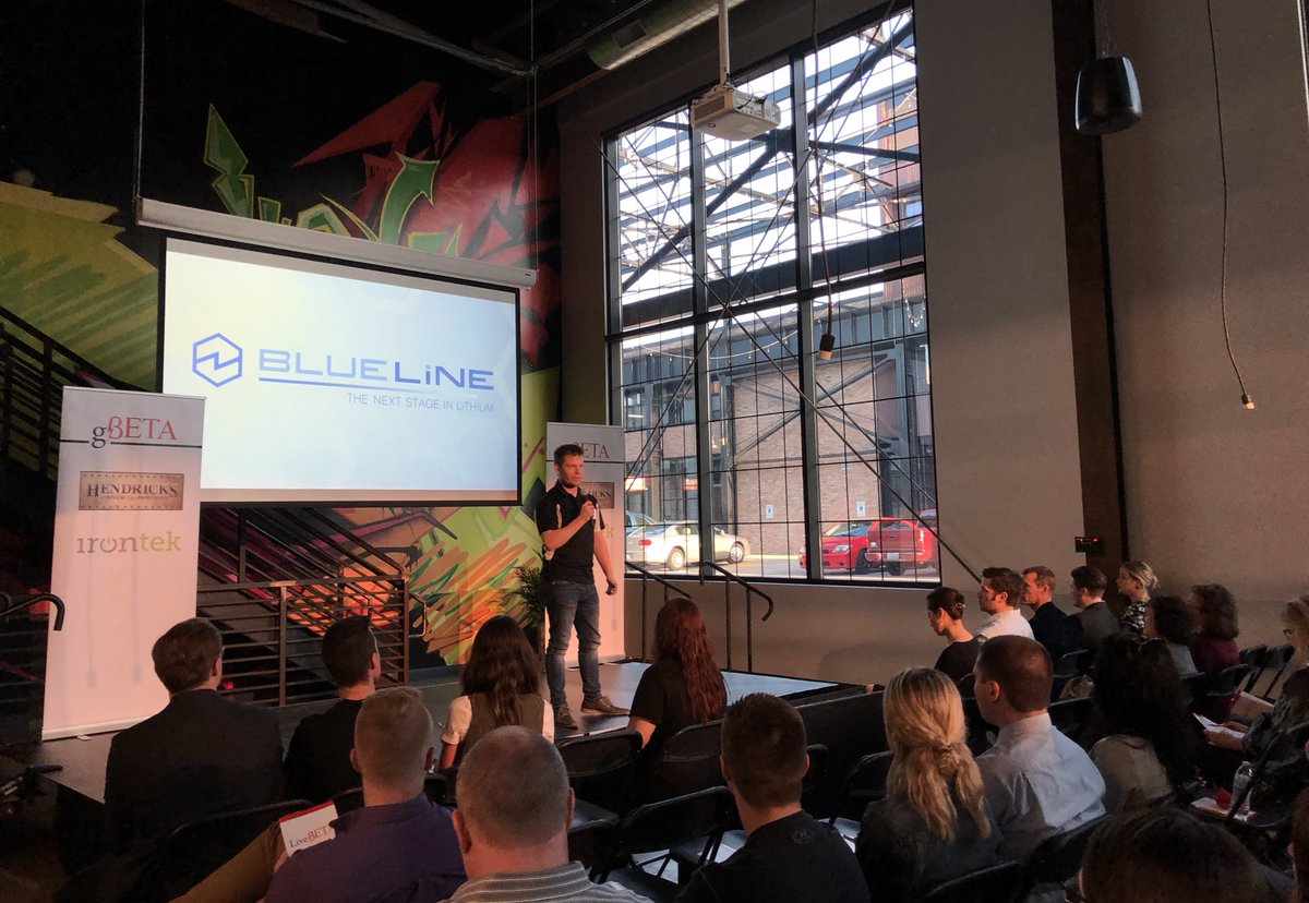 gBETAstartups's tweet photo. Blue Line’s Lithium-Ion battery tech antiquates standard lead-acid systems in electric forklifts, reducing charge time by 87% and providing a 6x longer lifetime cycle. Blue Line has sold 100+ units and achieved $200K in lifetime revenue since launching in a March 2017. #LiveBETA https://t.co/LVDGLieeAG