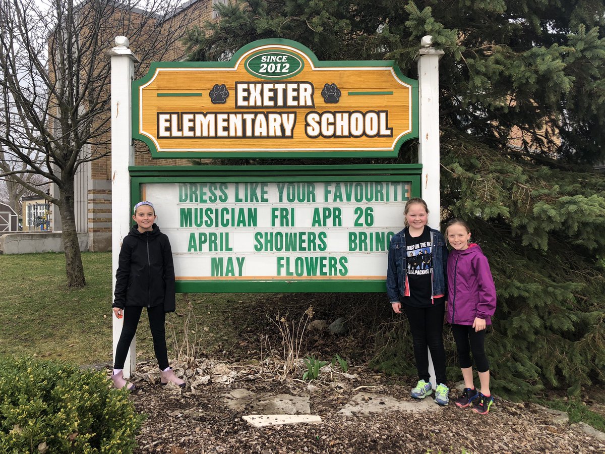 Thanks to our amazing sign team for changing our message no matter the weather!  <a href="/KLCarlyle/">Kerry L. Carlyle</a> <a href="/yourschools/">Avon Maitland District School Board (AMDSB)</a> #AprilShowersBringMayFlowers