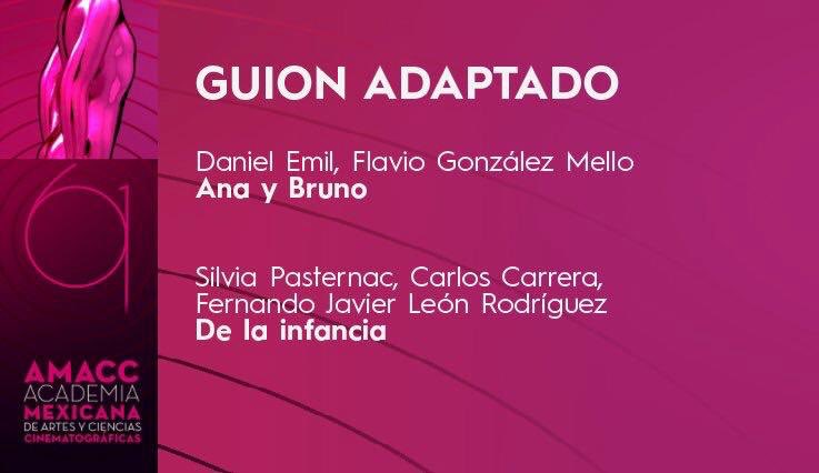 PinPoint_Com's tweet photo. #Entérate

Seguimos festejando porque la cinta #AnaYBruno (donde la actriz @aerenlund es productora ejecutiva) se encuentra CON 3 nominaciones por la @AcademiaCineMx
-Largometraje animado
-Guión Adaptado
-Música original

#PinPoint #GrandesTalentos #NominadosAriel2019 #Ariel61 https://t.co/p7a6kPYR4s