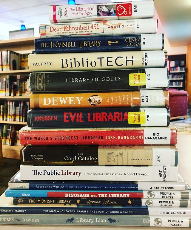 SCLteens's tweet photo. Books about libraries! In the library!!! ๐๐๐๐ By no means an exhaustive list of titles found from all our different shelves, for all audiences #lovemylibrary #bookstagram #openforexploration https://t.co/K0HP84Eeei https://t.co/kIaYpLMok9