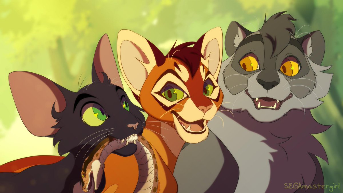 warrior cats firestar graystripe and ravenpaw