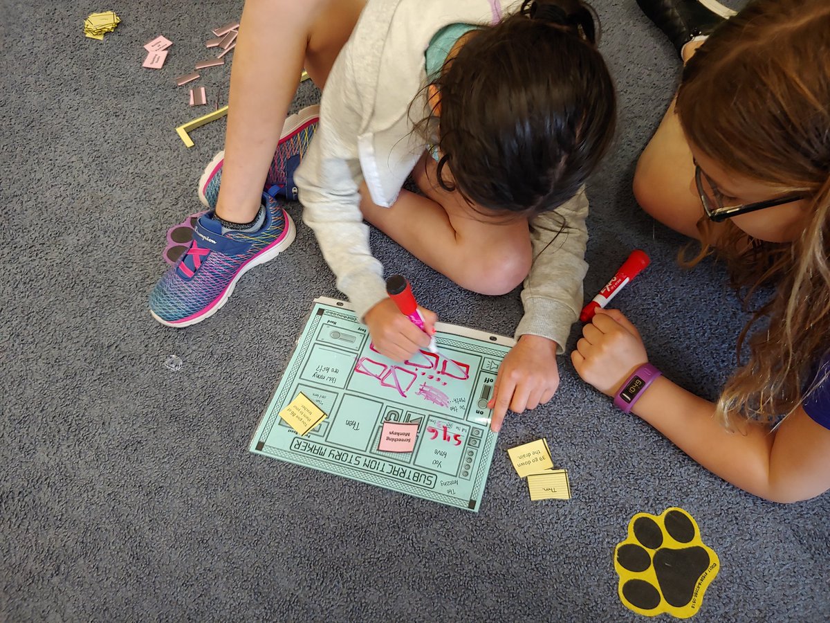 mrs_brillhart's tweet photo. Two and three digit subtraction story problem machines! #ModelWithMathematics #teamwork #funnyproblems https://t.co/CWf4KgjSvH