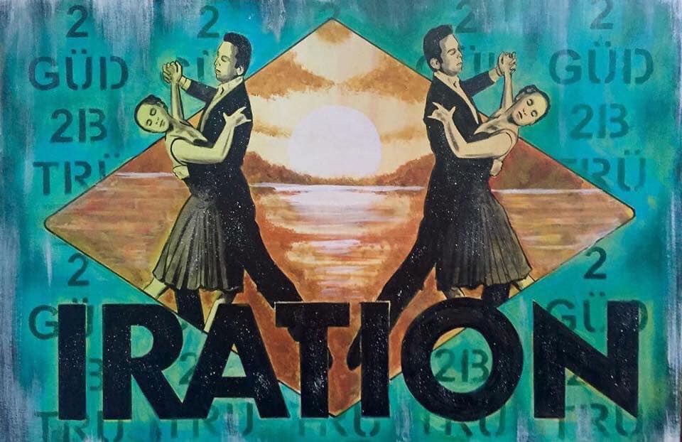 Iration's tweet photo. Stolen Art APB:
Six paintings were stolen from @JimmyOvadiaArt’s work station this past weekend at @onthegrassfest. If you have any information, please contact Jimmy or us at support@irationmusic.com https://t.co/rEhlNrWwzG