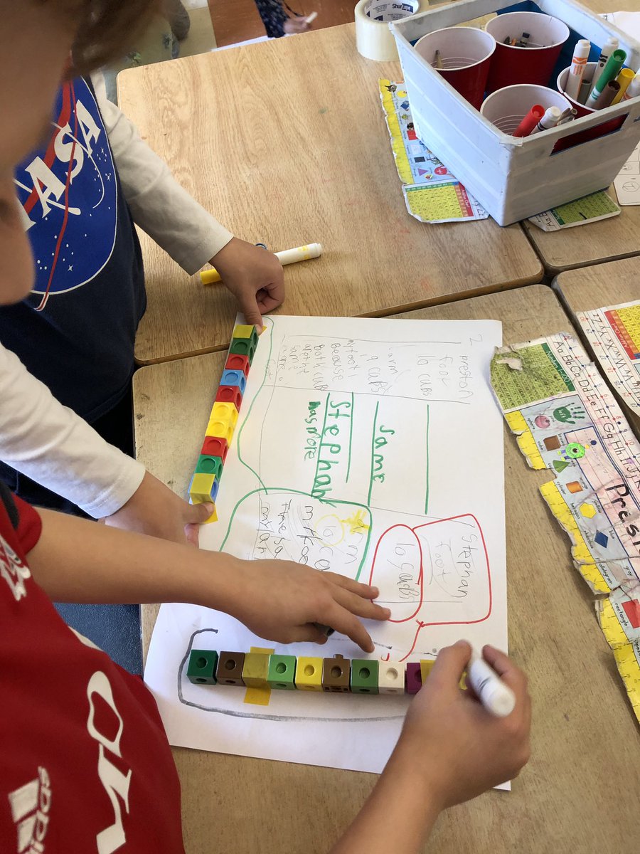 MrsShonasClass's tweet photo. This #paralleltask allows 4 different points of entry but targets same big ideas. After, students highlighted direct vs indirect measuring, different measuring tools, effects of unit size, key language. Learning THROUGH problem solving. @orioleparkjps @tdsb https://t.co/2Jz8o0B4aE