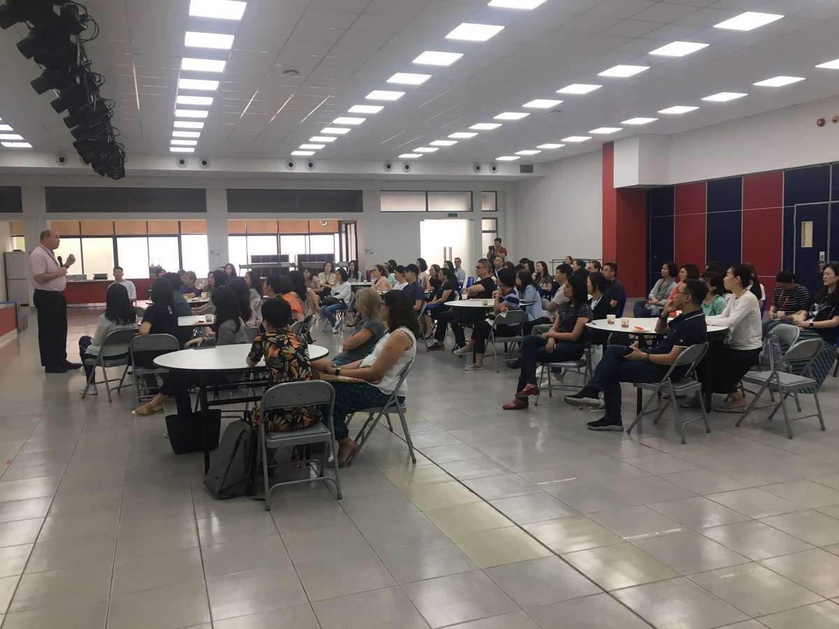 A wonderful turnout for our parent coffee morning with <a href="/Mattglover123/">Matt Glover</a> . How do we support writers by nudging rather than pushing? A great morning of learning, and a big thank you to our Speakers Series for making this visit possible. #aisgzlearns