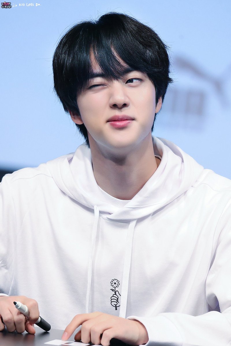 Seokjin: the flirty asexual -flirts with anyone-has strong aesthetic attraction-confuses the fuck out of allos-ENJOYS confusing the fuck out of allos