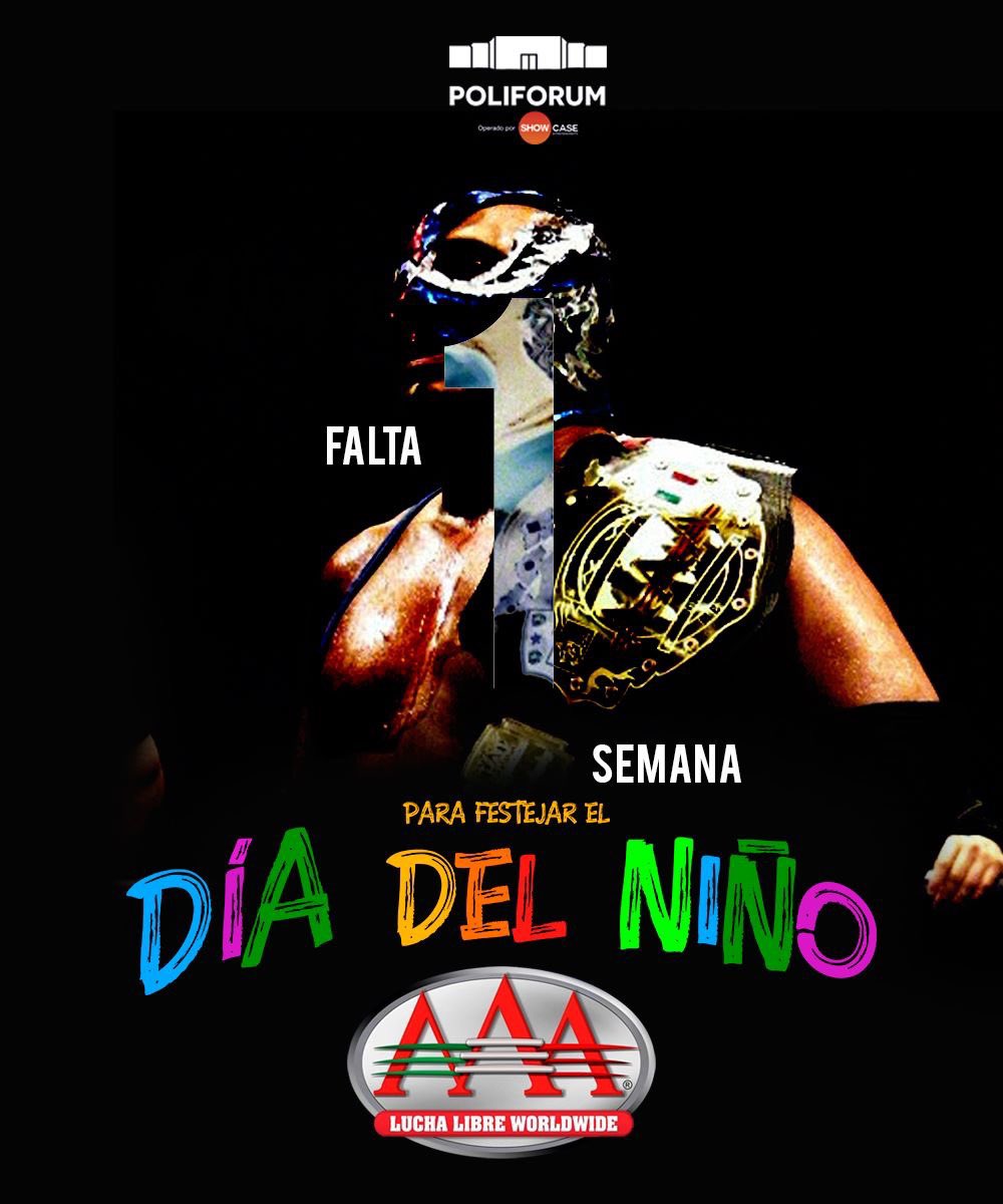 Dentro de 1 semana 👊estaremos disfrutando de toda la adrenalina de la Lucha Libre AAA en el Día del Niño.👨‍👩‍👧‍👦

Duda, ¿quieren que regalemos boletos?