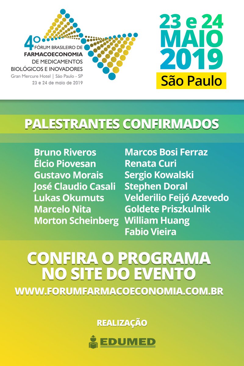 ValderilioA's tweet photo. Está se aproximando um dos maiores eventos de farmacoeconomia do Brasil https://t.co/Qm8rOjbdiD