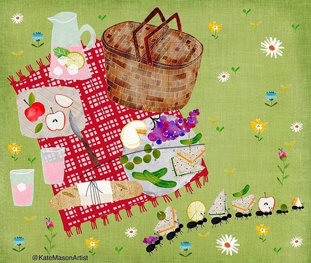KateMasonArtist's tweet photo. Heading out for a picnic. 
#schoolholidays #picnic #katemasonillustration #womenwhodraw #digitalillustration https://t.co/eKbIwQzG3c https://t.co/ekDOKUnusu