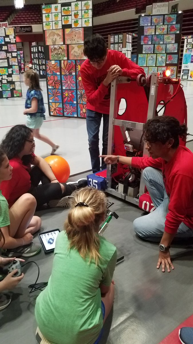 UBotics 3507 and Ranger Robotics (Danaby) show off their respective robots and swap coding and build skills...learning from each other. #reptheU