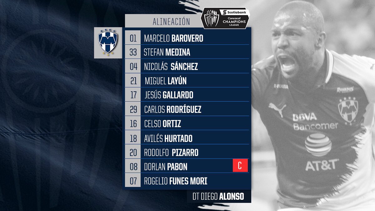 Rayados's tweet photo. 🛡📋| ¡Este es el Equipo titular que disputará la Final de Ida de @TheChampions!🔥👊🏼

¡Vaaaamos, Vamooooos, Vamos los #Rayados!🔵⚪🔵

#RayadosEnConcacaf 🇫🇮 #ArribaElMonterrey https://t.co/rFmZcquSAK