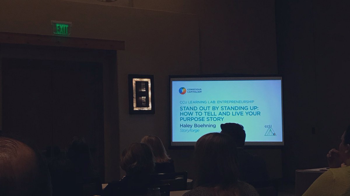 SomethingGoodCG's tweet photo. CCU Learning Lab: #Entrepreneurship
.
 Love Your Purpose Story
.
The Formula: Tell + Live = #Impact 
.
Think about...1) why you exist 2) how to fulfill it 3) Dream to realize 4) who you serve 5) beliefs that guide you 
.
#consciouscapitalism #CCAC19 #somethinggood https://t.co/ThBF5Mp2Zc