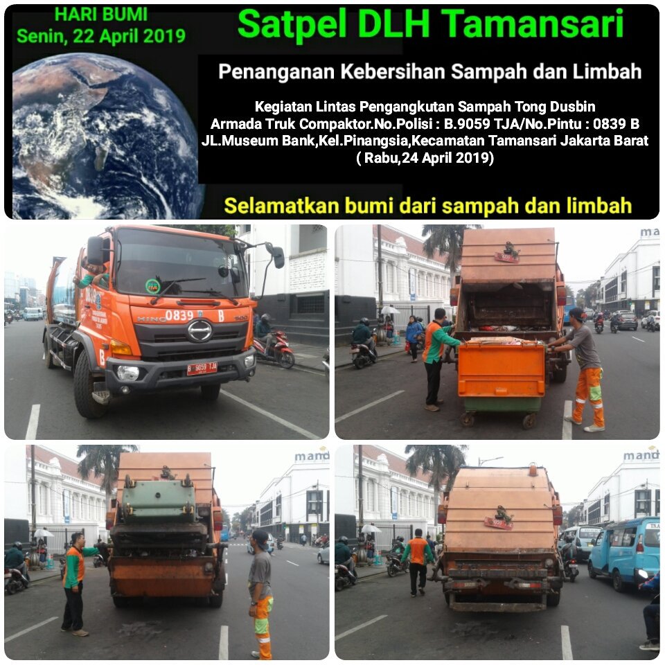 SatpelKec's tweet photo. Kegiatan Lintas Pengangkutan Sampah Tong Dusbin Kec.Tamansari 
Jakarta Barat
Rabu,24 April 2019
#8harimenujuHPSN
#dkinyokkerjabakti
#roadtoHPSNday
#haripedulisampahnasional
#dinaslhdki
#smartpeople
#jakartabersih
#bhayplastik
#likeforlike
#hpsn2019 https://t.co/I1DxPI5OwD