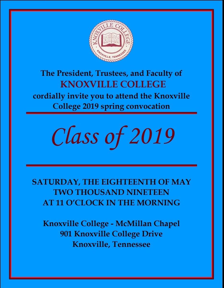 HBCUDirector's tweet image. #KnoxvilleCollege Commencement details! #LetThereBeLight #HBCUsMatter 👩🏾‍🎓👨🏾‍🎓💖