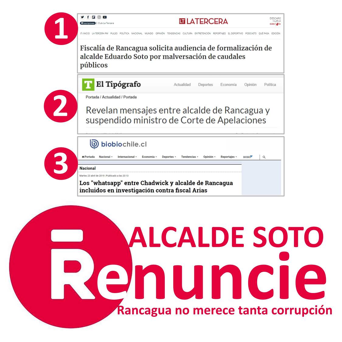 ya nos aburrimos de que #Rancagua sea un desastre de corrupción, #renunciasoto ya no da para mas <a href="/alcaldesoto/">Credes</a> !