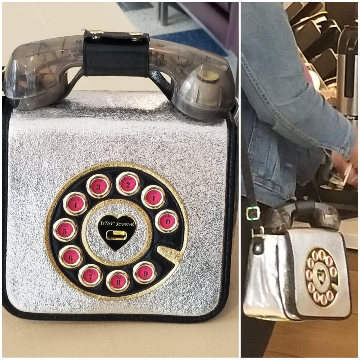 smiland's tweet photo. We saw this lady at the #starbucks where I work at #hersheymedicalcenter with a #phonepurse She was kind enough to show it to us. It actually works with a cell phone.  #crazystuff #persephone #purse #uniquepurse #uniquepurses #strangepurses https://t.co/65zDsQSwKJ