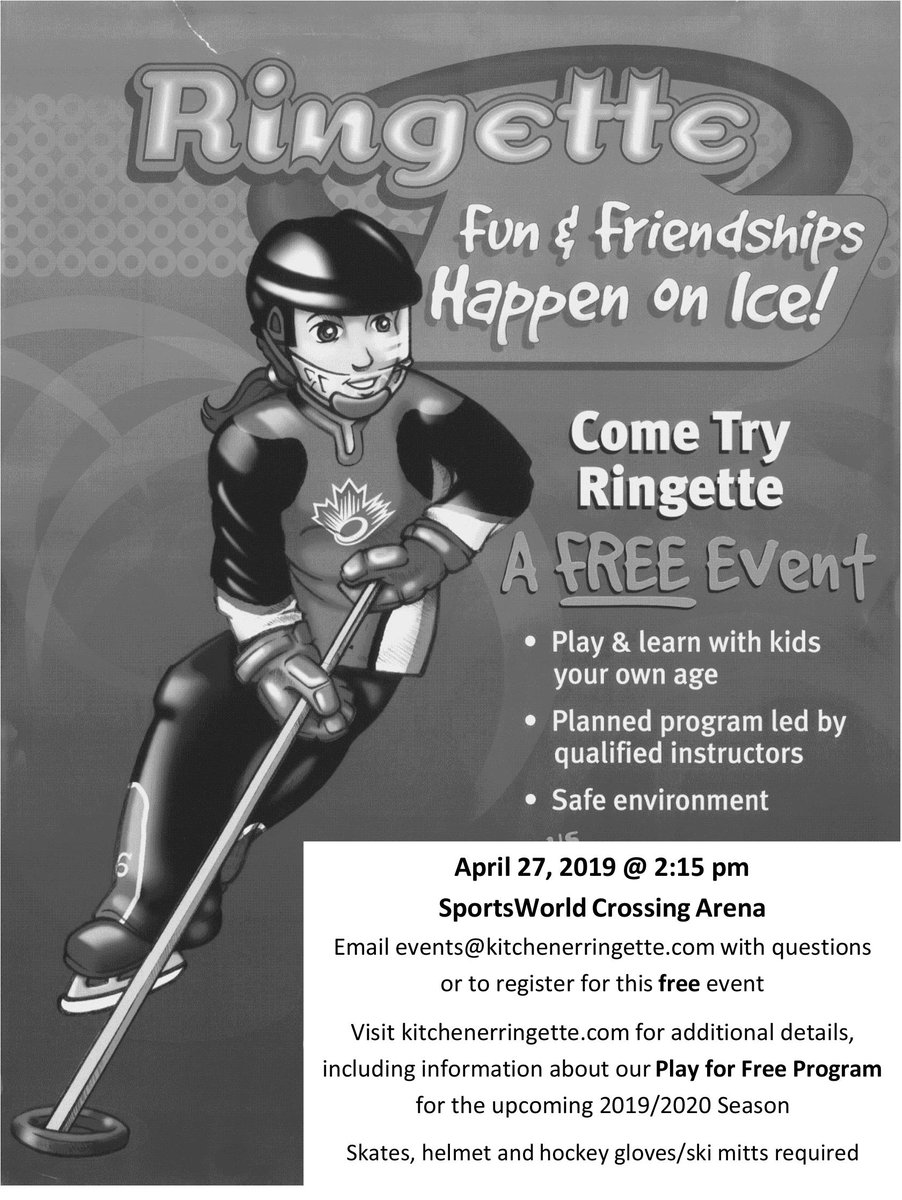 KRAWildcats's tweet image. Come Try Ringette event being hosted by @KRAWildcats this weekend, April 27, 2019 @ 2:15pm at Sportsworld Arena, in Kitchener.  If you know someone who is interested in playing ringette next season, bring them to the rink and give it a try
#ringette #kwawsome #cometryringette