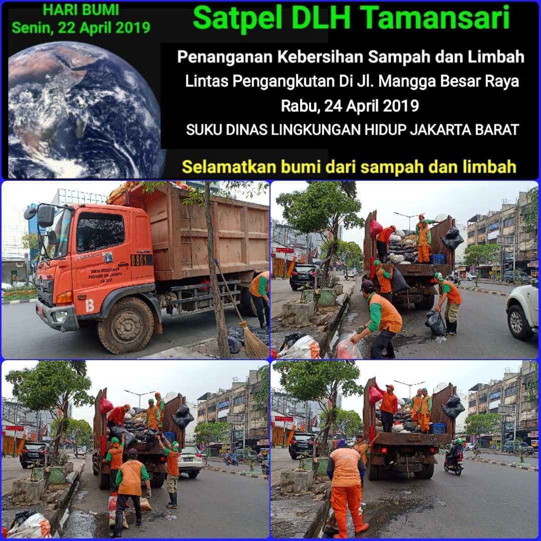 SatpelKec's tweet photo. Kegiatan Lintas Pengangkutan Sampah JL.Mangga Besar Raya Kec.Tamansari 
Jakarta Barat
Rabu,24 April 2019
#8harimenujuHPSN
#dkinyokkerjabakti
#roadtoHPSNday
#haripedulisampahnasional
#dinaslhdki
#smartpeople
#jakartabersih
#bhayplastik
#likeforlike
#hpsn2019 https://t.co/KlnDfxVGri