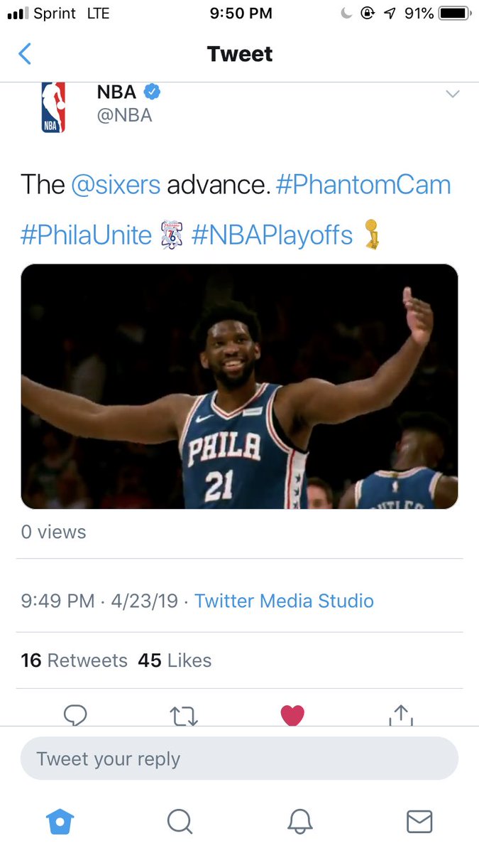 tri_SARAH_t0ps_'s tweet photo. NBA twitter account jumping the gun just a bit 😂 #PhilaUnite #BKNvsPHI https://t.co/RelKCsLtRZ