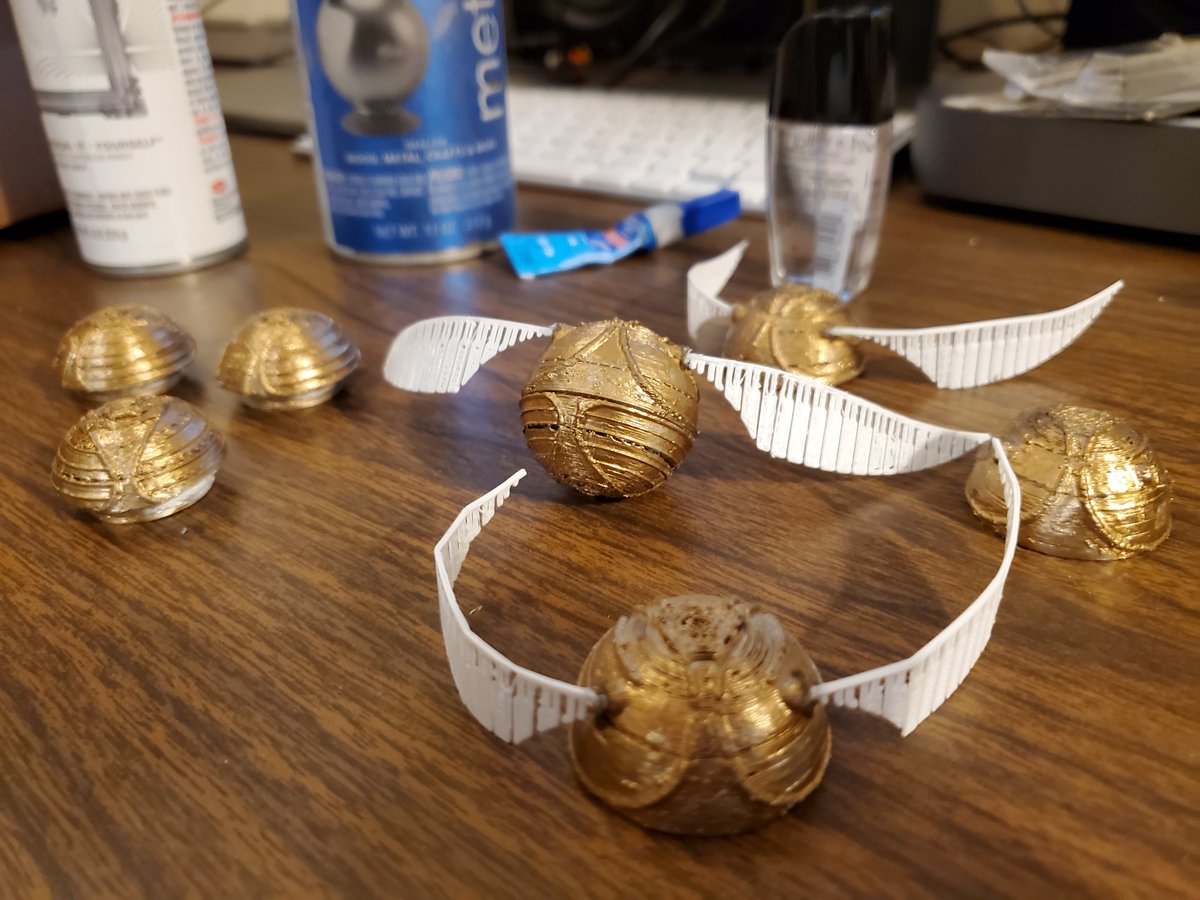 AlanaShizume's tweet photo. #HarryPotter day at Risley Dorm @Cornell: an adorable Dumbledore, a humongous Hagrid, a scowling Snape, not one but two Gilderoy Lockharts, real live rescue #owls,  and more! I #3Dprinted Golden Snitches you can unscrew and hide your own deadly hallow inside.  #CornellEngComm https://t.co/XZiOhjgyKb