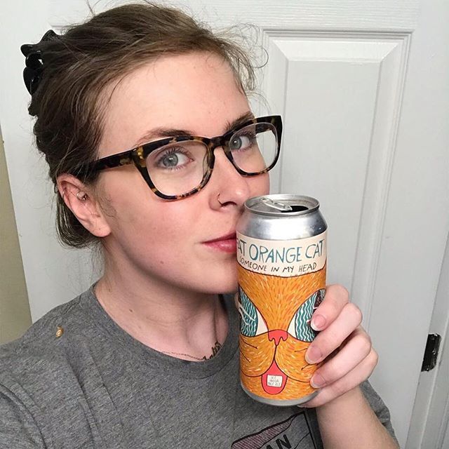 Bright eyed and pink faced with a very on brand beer. Perfect nightcap while I do girly skincare things. bit.ly/2ZyoVin