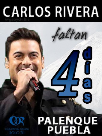 gabychitha's tweet photo. Este 27 de abril en el Palenque de la Feria de Puebla Carlos Rivera y el espectacular #GuerraTour  💃😍 @_carlosrivera  @feriaPuebla  @PueblaPalenque @WestWoodEntt  @westwoodfans #SeViveIntensamente #CarlosRivera #ClubSoloTu #ClubSoloTuPuebla 💙 https://t.co/j8rR2h8GZ9