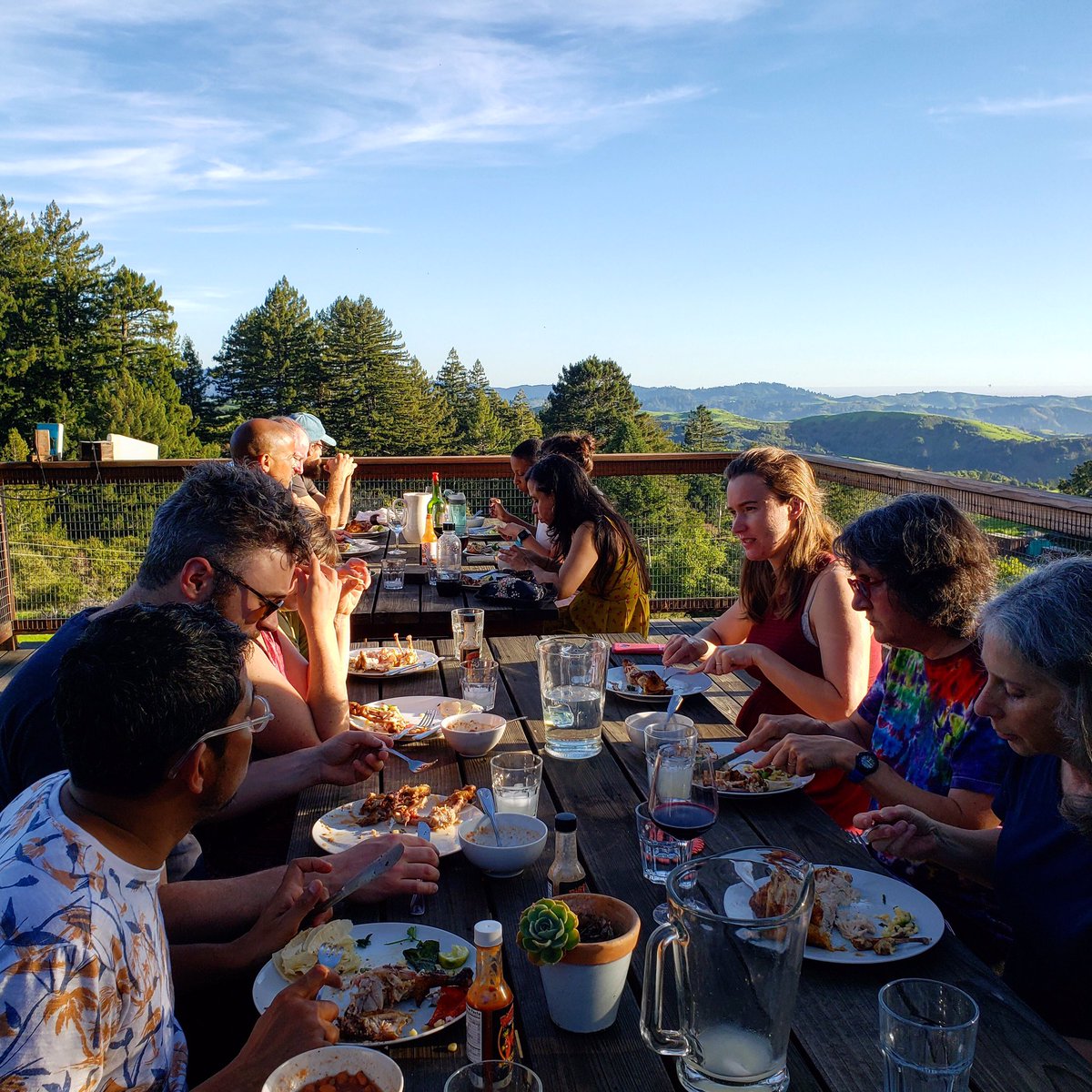 DjerassiProgram's tweet photo. It is our Session One artist’s last night here. The ranch has seen some amazing art and wildlife over the past 30 days. Thank you artists, and safe travels. 

#djerassiprogram #artistresidency #lastsupper #djerassimagic https://t.co/yo3DbNxmf7