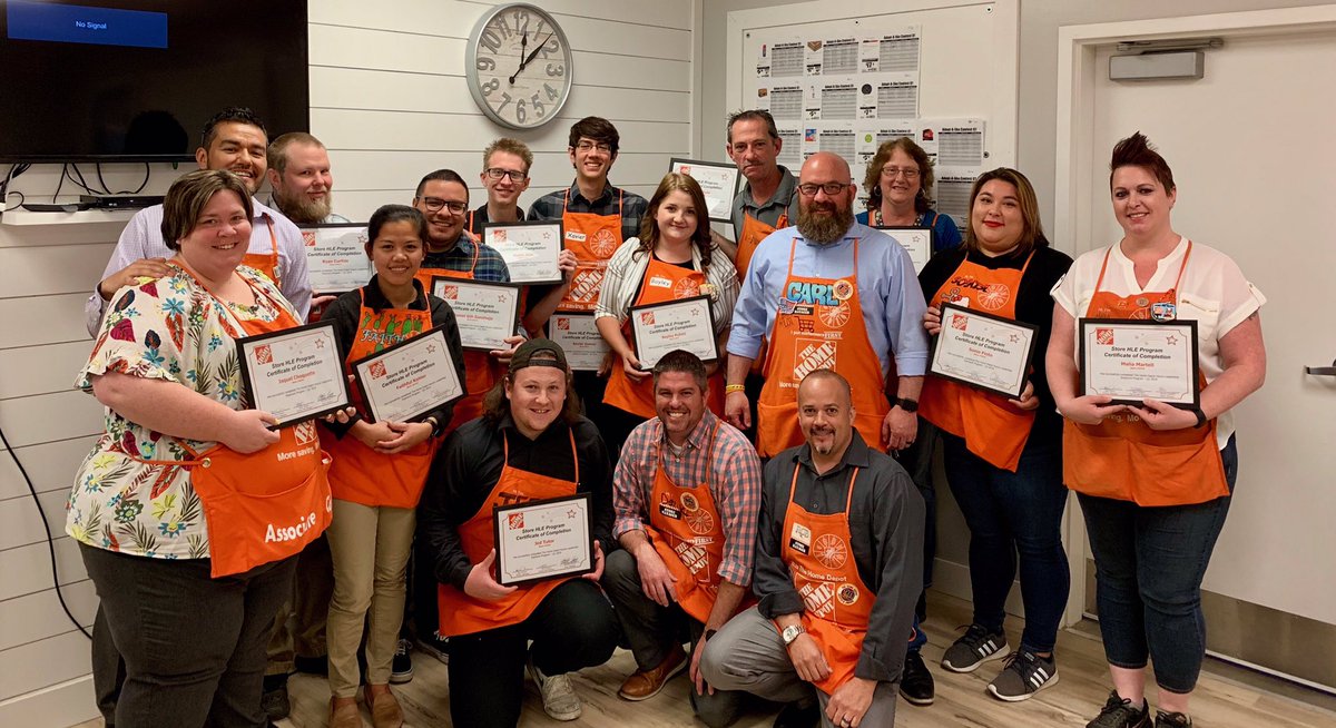 So proud of these future THD leaders from 4418. Congratulations Malia, Kris, and Aaron on graduating from our Southern Utah associate Leadership class! #LeanMean4418.