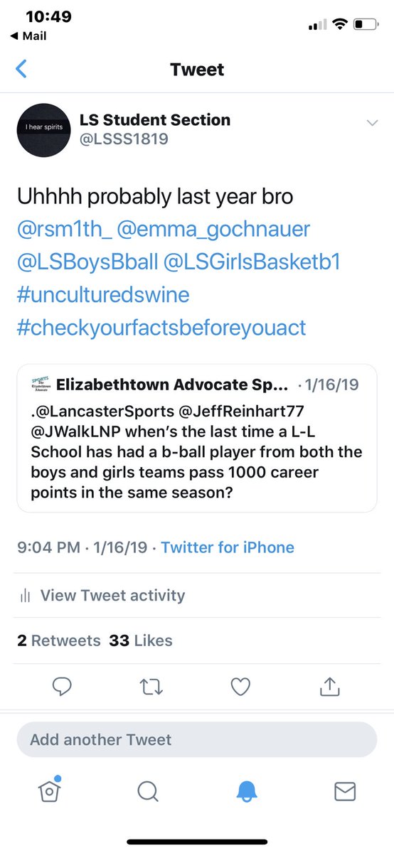 LSSS1819's tweet photo. @BarstoolLs @ETownPASports always out here actin a fool #corny https://t.co/Zx4W1QLkhA