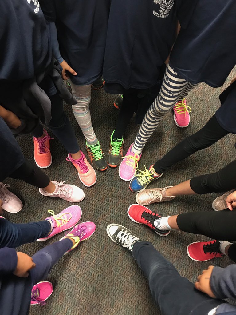 FeasterCharter's tweet photo. One of our @gotrsd teams got a visit from the #shoefairy today! We are so grateful for this opportunity and can't wait to see our girls run the #5k on May 5th! #FeasterStaysFit π·: Ms. Tellez #feastercharter #feastercharterschool #cvesd #FeasterLearns https://t.co/ws4FsPC8kw