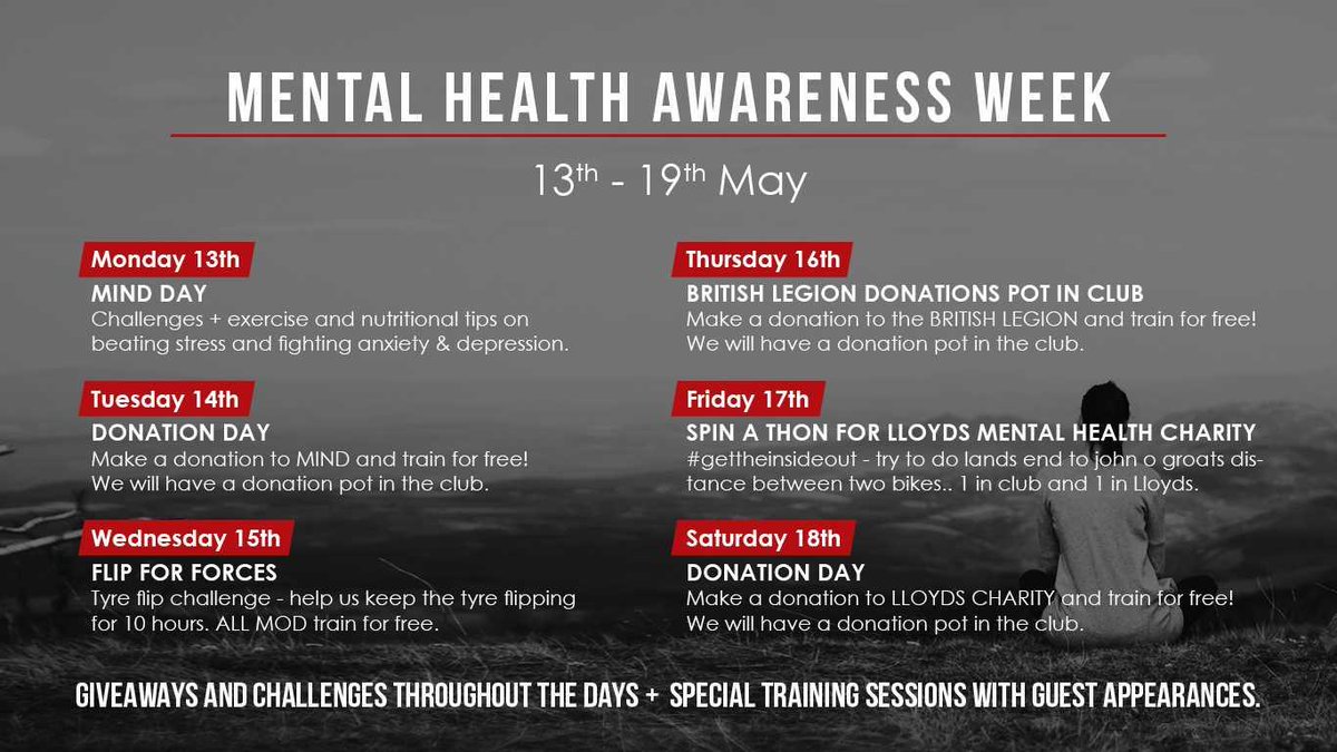 SnapStAustell's tweet photo. For a week in May, we're running a Mental Health Awareness Week. Join us from 13th-19th for these events! There will also be giveaways an challenges throughout the days and special training sessions with guest appearances 🙌 https://t.co/DSfwPwJ6m7