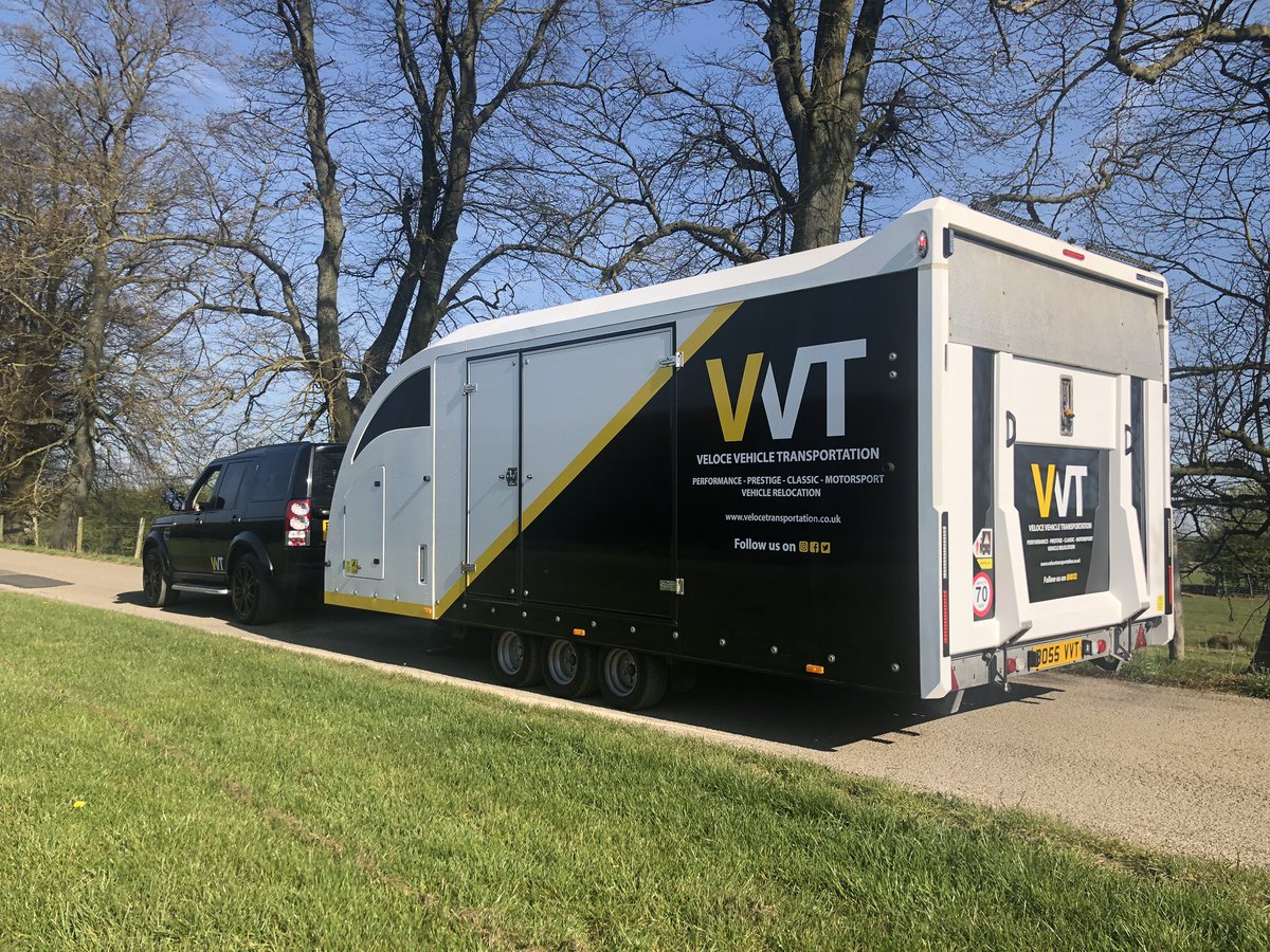 Our brand new livery was debuted in the glorious sunshine over the Easter weekend. What do you guys think? #velocetransportation #vehiclelogistics #supercartransport #cartransport #enclosedtrailer #newlivery #logo #vehiclewraps #classiccartransport #classiccars #sportscars