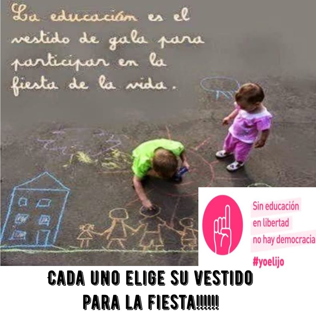 sanantonio_2's tweet photo. La educación es el vestido de gala para participar en la fiesta de la vida. Cada uno elige su vestido para la fiesta.
Elige educación en libertad.
#vosotrossoismisamigos  #sanantonio2 #fsvm #concertada #fsvm #yoelijo @DFSVM  @yoelijo_edu https://t.co/RMn2pVILCO
