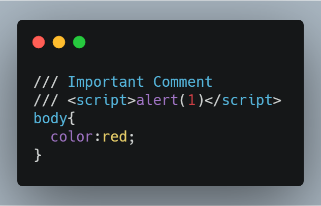 Taskinoz's tweet photo. Turns out you can XSS via SCSS in SassDoc. You can also do the same with JSDoc using their comment documentation. #webdev #css #scss #sass #javascript #jsdoc #sassdoc #Nodejs https://t.co/xPLk3p8QK2